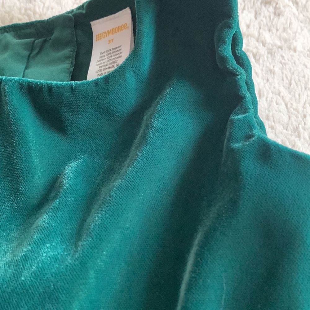Gymboree Velvety Green Tank Dress 3T - Picture 13 of 13